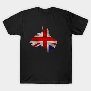 Bull Terrier GB flag head T-Shirt